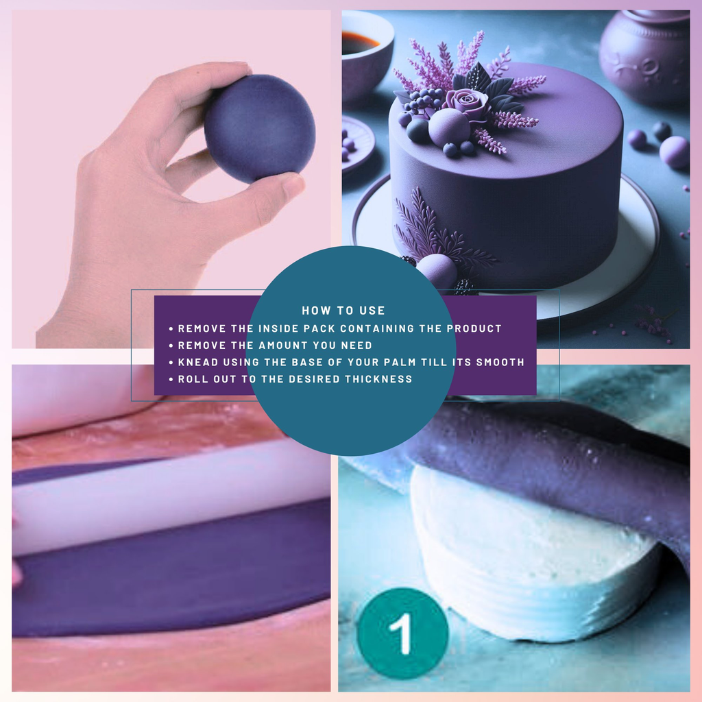 Confect Electric Purple Fondant | Edible Sugarpaste | Grocsy