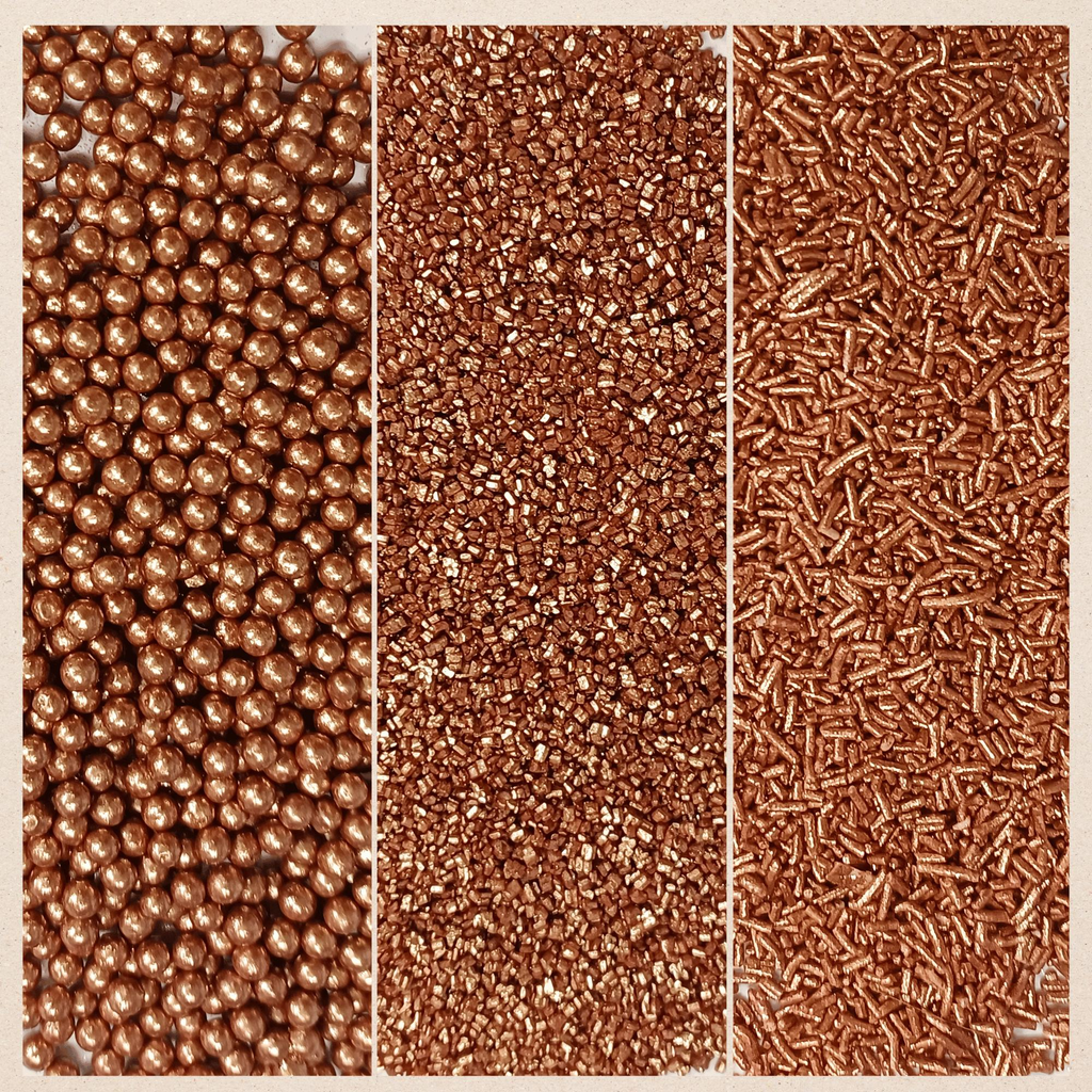 Confect Sprinkles for Cakes & Cupcakes Decoration | USP-21(Bronze) | Grocsy