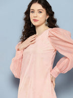 Ahalyaa Women Floral Printed Pastels Crepe Kurta | Grocsy
