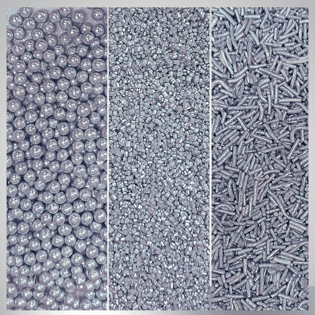 Confect Sprinkles for Cakes & Cupcakes Decoration | USP-16(Silver) | Grocsy