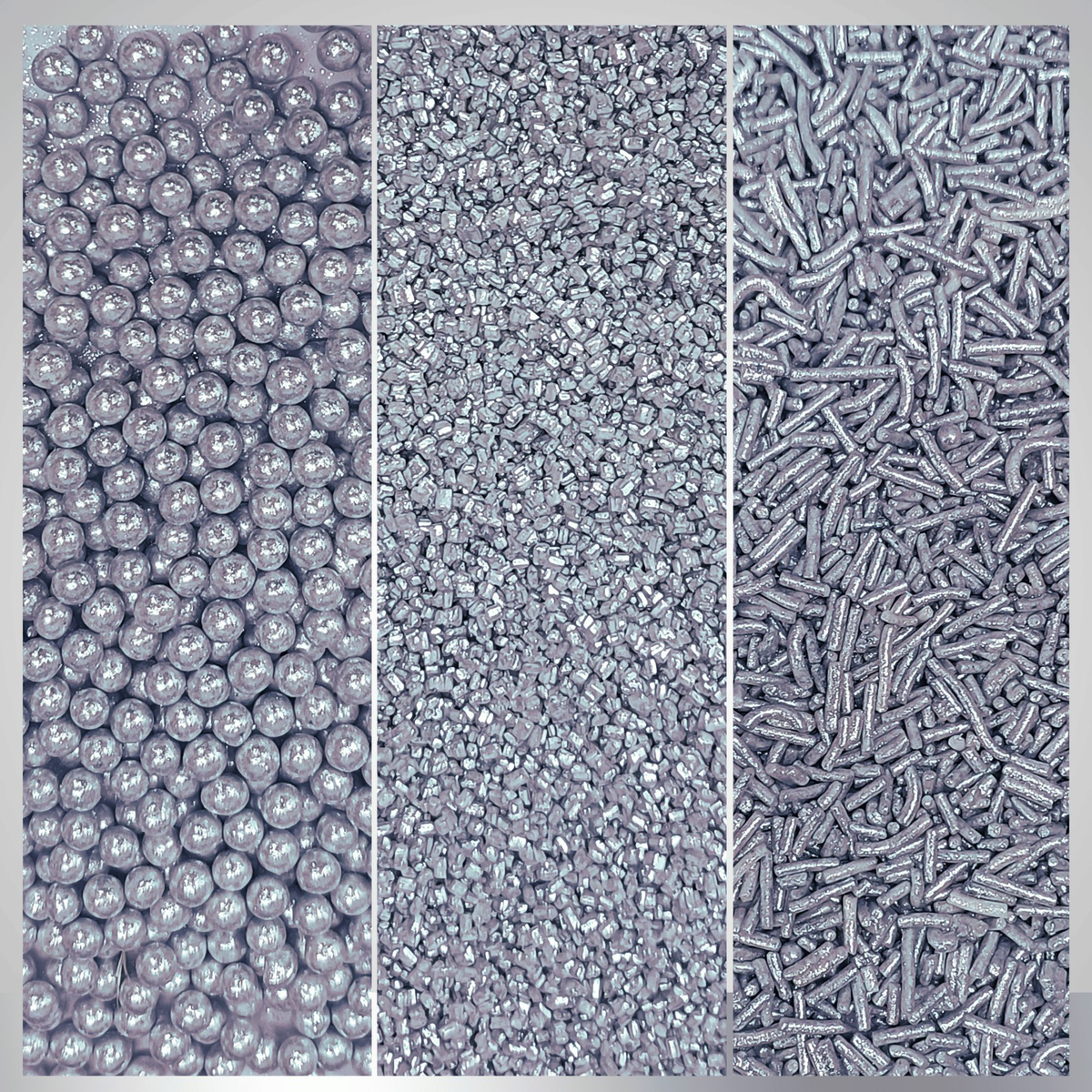 Confect Sprinkles for Cakes & Cupcakes Decoration | USP-16(Silver) | Grocsy