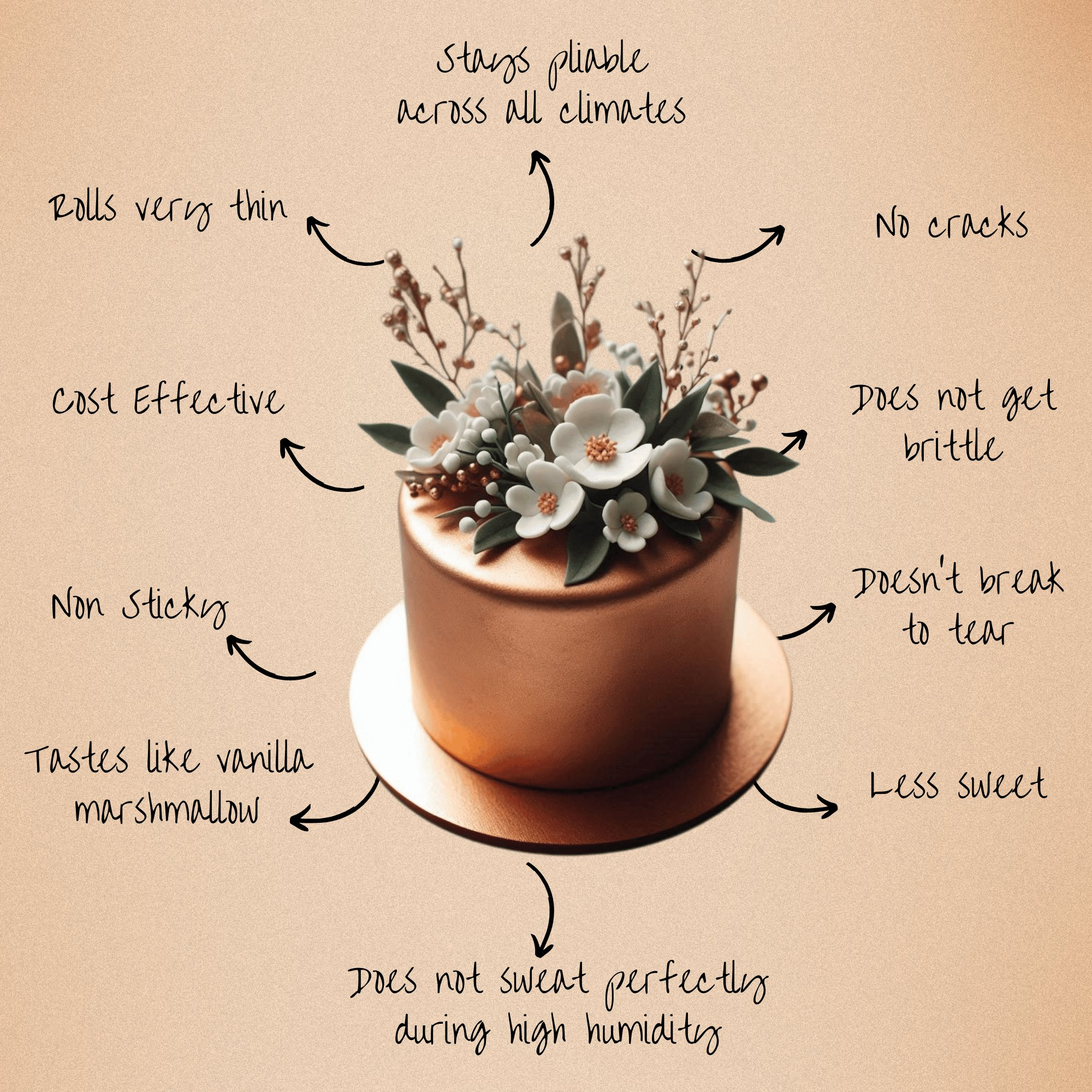 Confect Showstopper Copper | Edible Sugar Paste | Grocsy