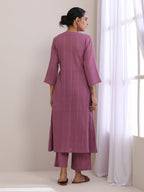 trueBrowns Onion Pink Dobby Angrakha Pant Set | Grocsy