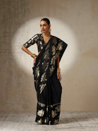 trueBrowns Black Metallic Blouse | Grocsy