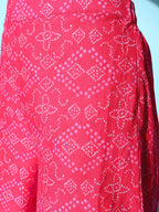 InWeave Women's Pink Bandhani Strappy Kurta Set | Grocsy