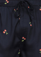 Fabmade Midnight Cherry Printed Shorts | Grocsy