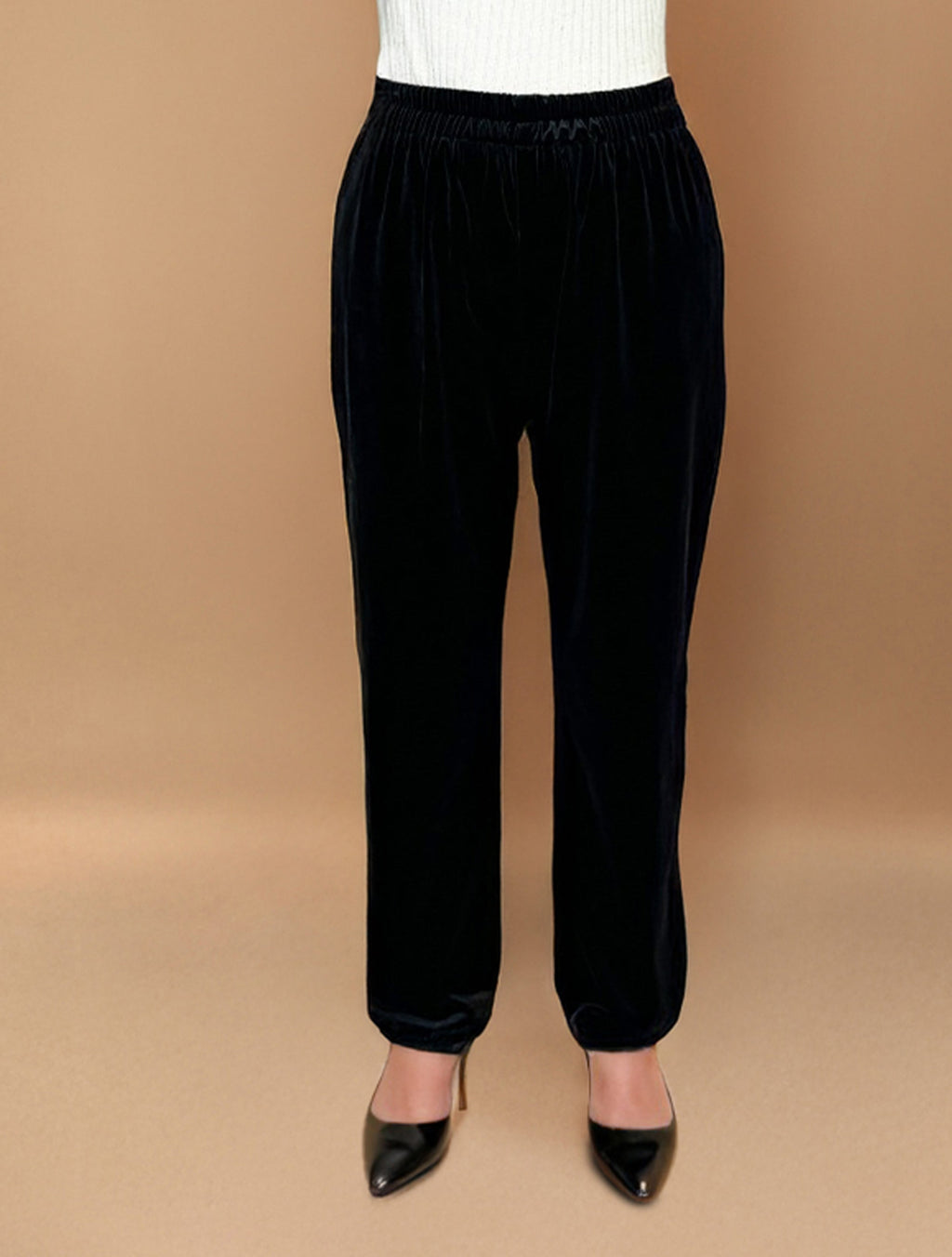trueBrowns Black Velvet Embroidered Co-ord Set | Grocsy