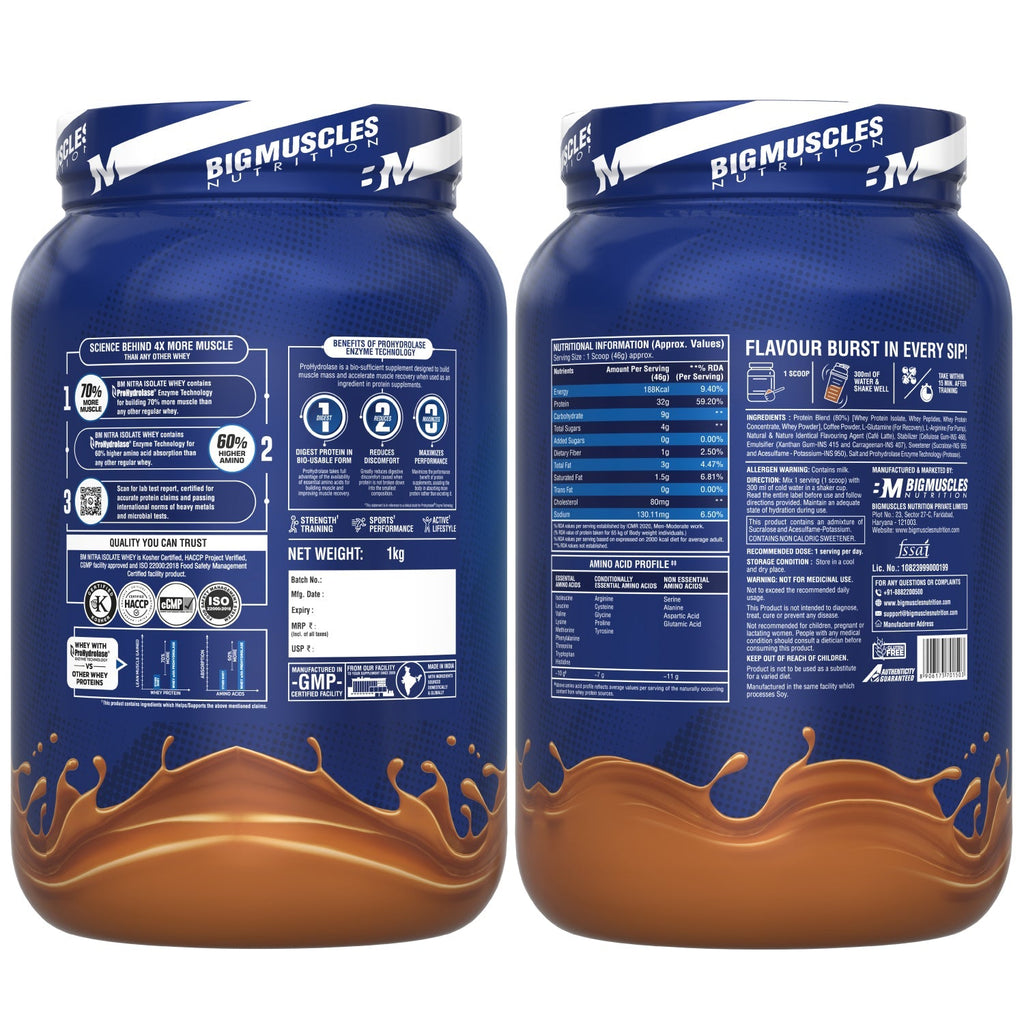 Big Muscles Nutrition Nitra Isolate Whey Protein | Grocsy