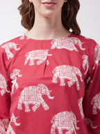 InWeave Red Elephant Top | Grocsy
