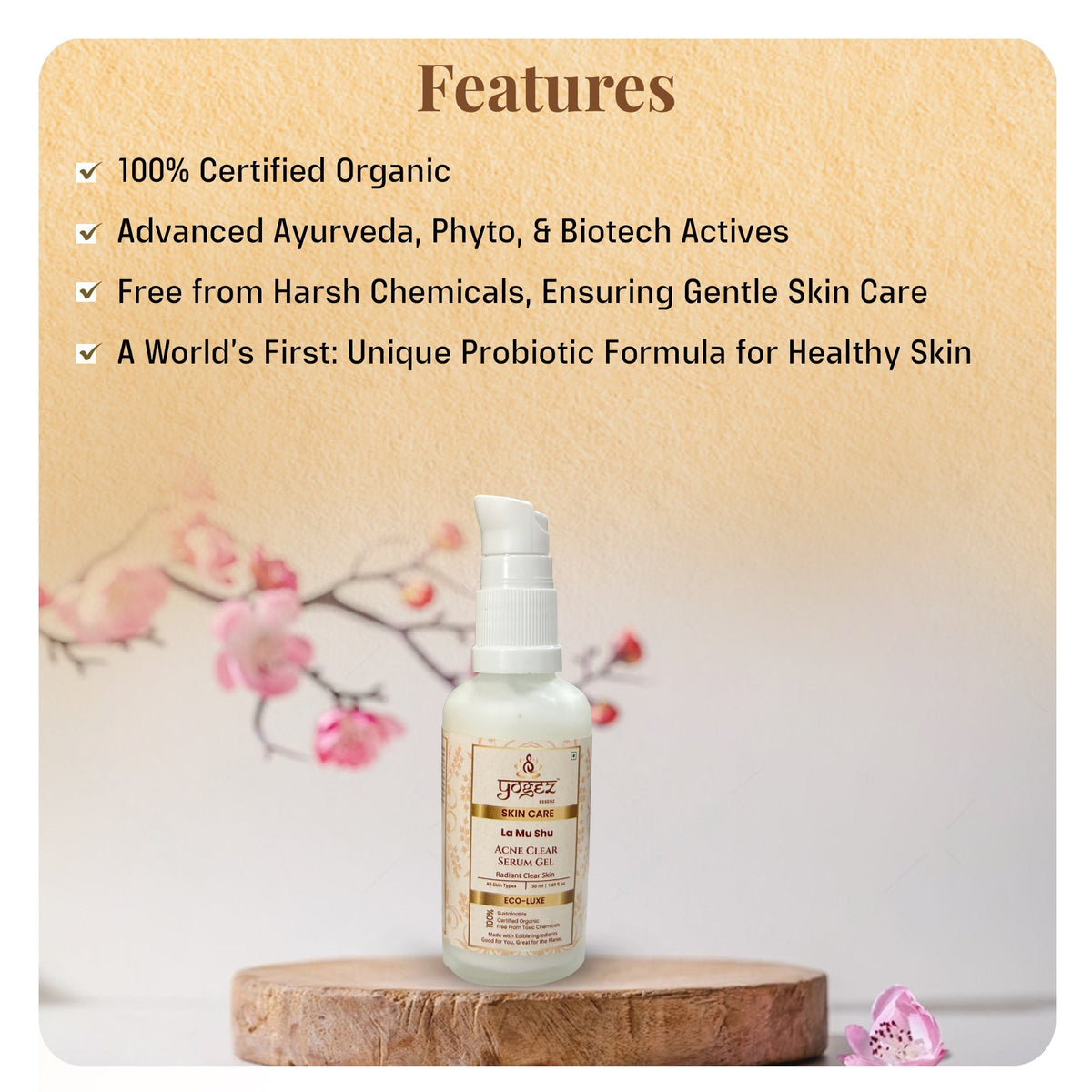 Yogez La Mu Shu Acne Clear Serum Gel | Grocsy