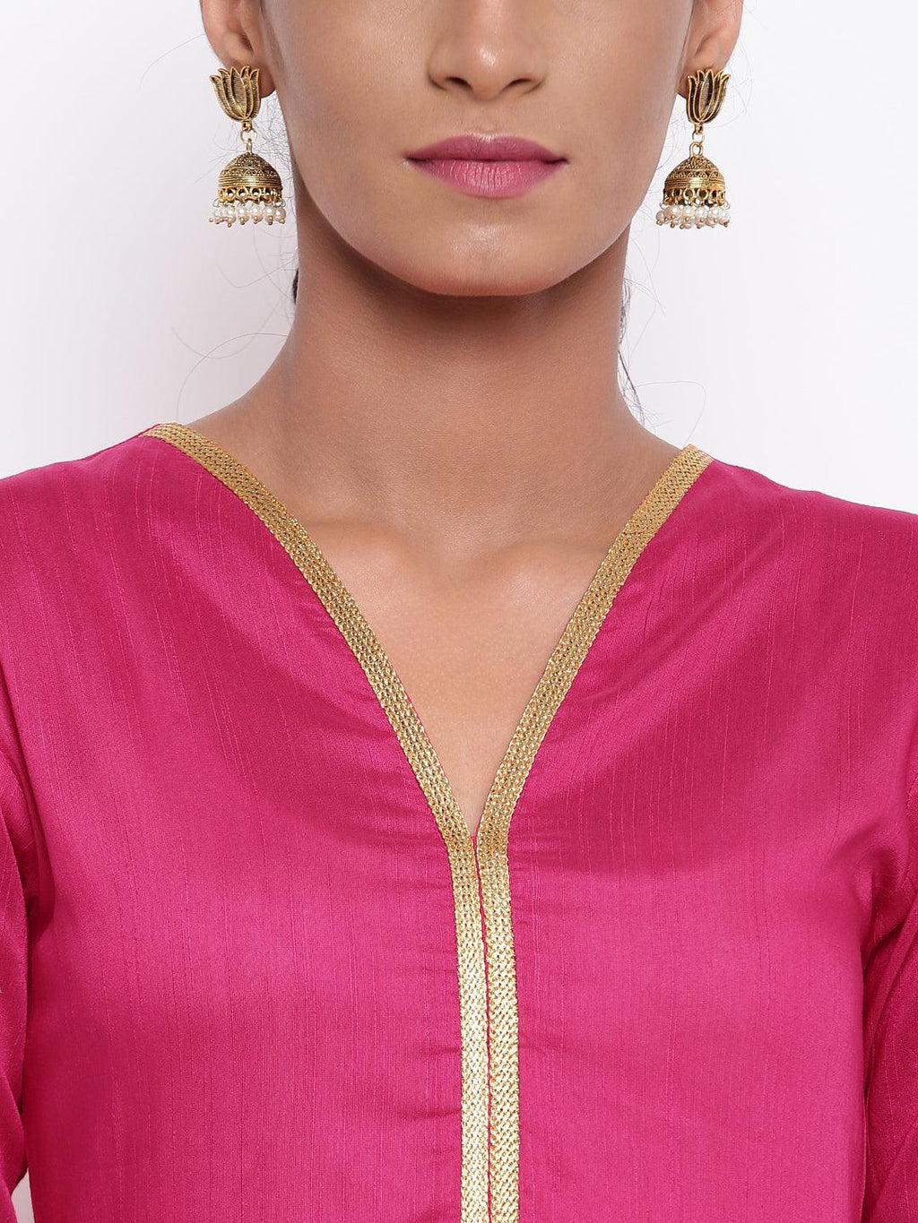 trueBrowns Pink Gold Lace Dress | Grocsy