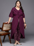 Ahalyaa Women Plus Size Tunic with Trousers | Grocsy