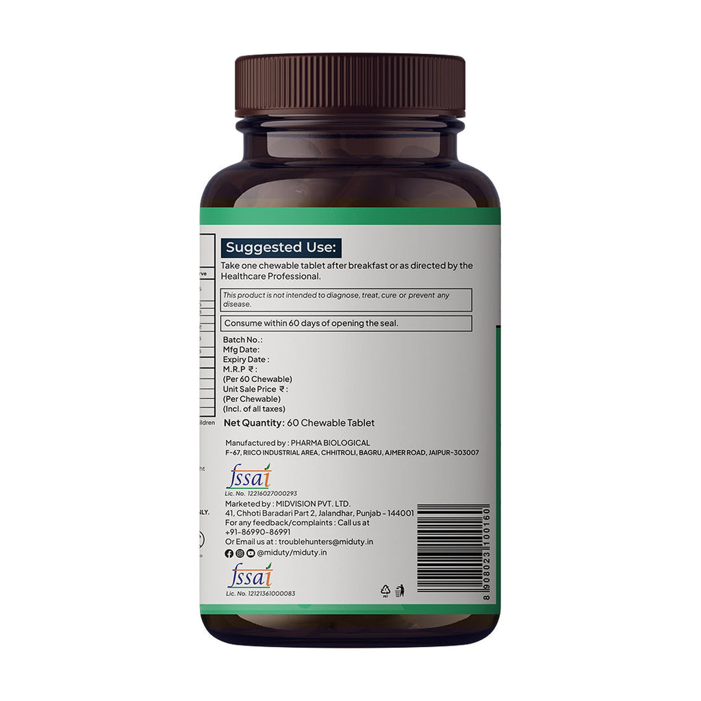 Miduty by Palak Notes Kids Calcium Chewables | Grocsy