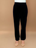 trueBrowns Purple Velvet Embroidered Co-ord Set | Grocsy