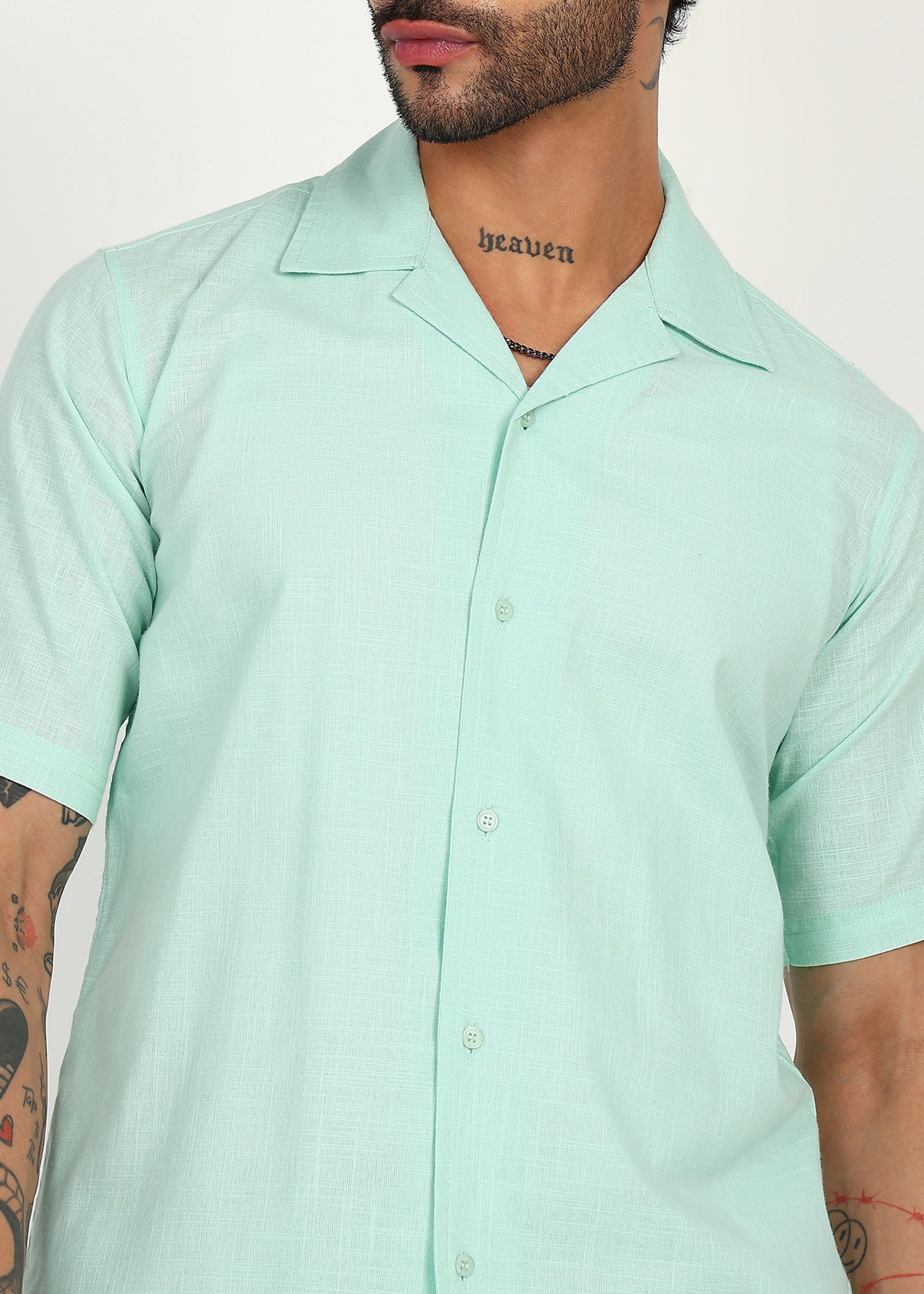 Fabmade Mint Breeze Linen Co-Ord Set | Grocsy