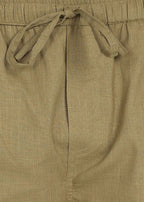 Fabmade Olive Ease Linen Shorts | Grocsy