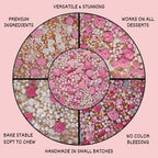 Confect Silver Hearts & White Pearls | Edible Mother's Day Sprinkles | Grocsy