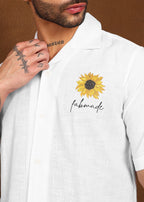 Fabmade Sunbloom Ivory Shirt | Grocsy