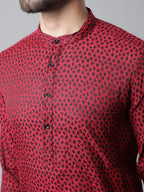 Even Apparels Maroon Solid Kurta With Band Collar | Grocsy