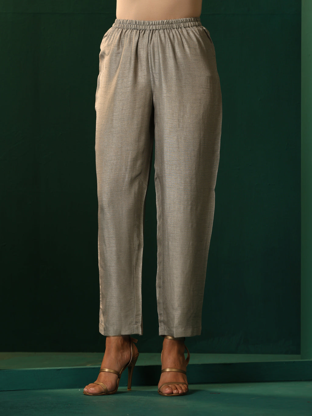 trueBrowns Blue Silk Angrakha Kurta Pant Set | Grocsy