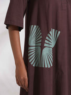 trueBrowns Cola Cotton Print Flared Kurta Set | Grocsy