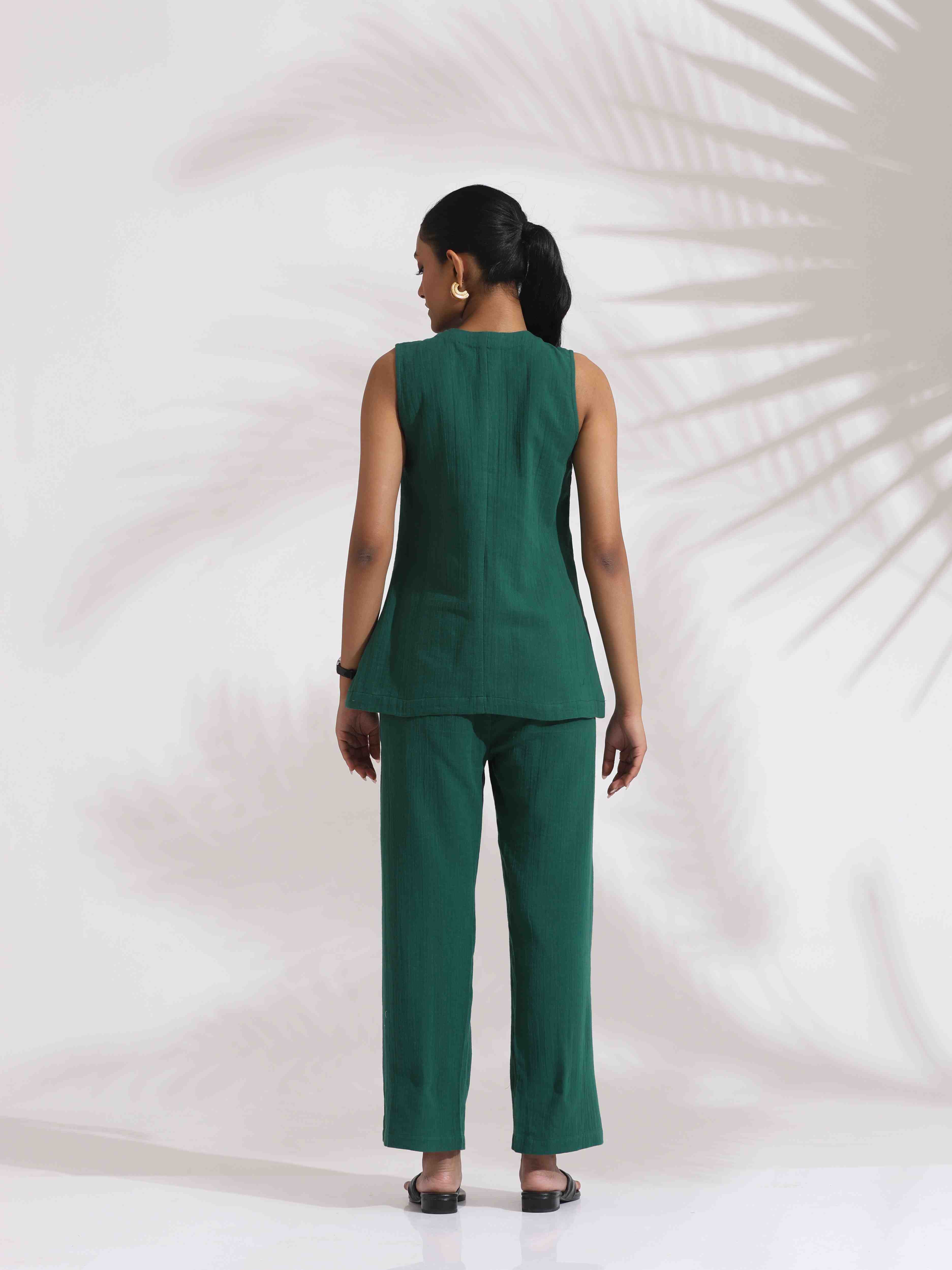 trueBrowns Green Cotton Co-ord Set | Grocsy