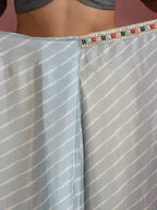 trueBrowns Grey Muslin Silk Saree | Grocsy