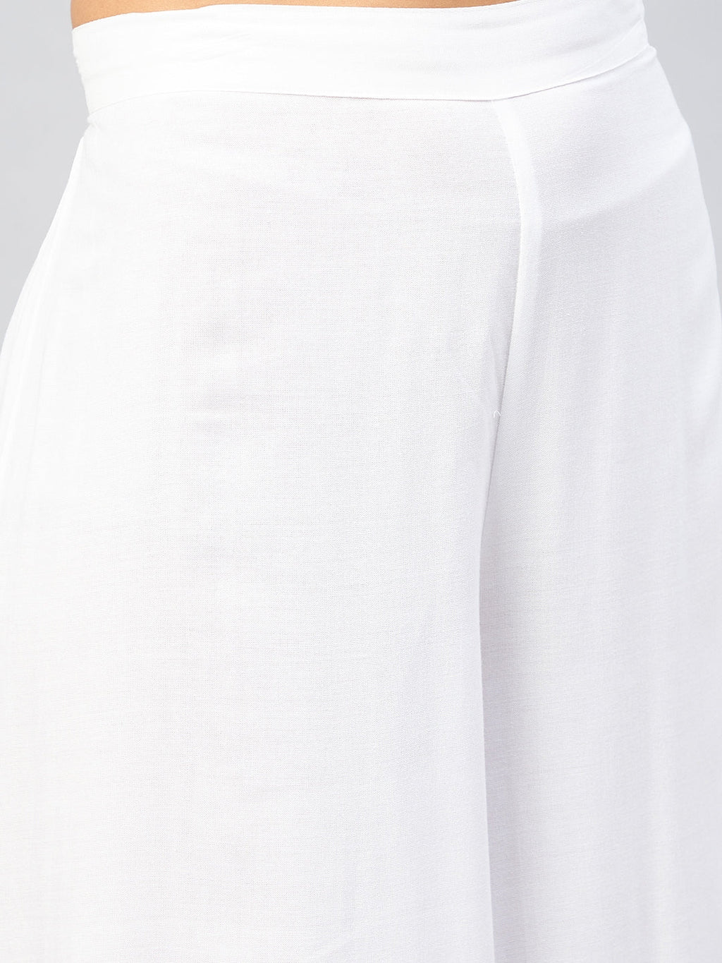InWeave Solid White Palazzo | Grocsy