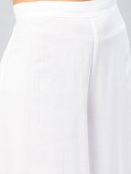 InWeave Solid White Palazzo | Grocsy