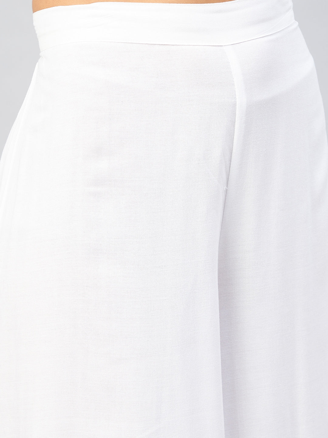 InWeave Solid White Palazzo | Grocsy