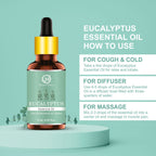 Nuerma Science Eucalyptus Essential Oil For Cold, Fresh Breathing & Joints Pain | Grocsy