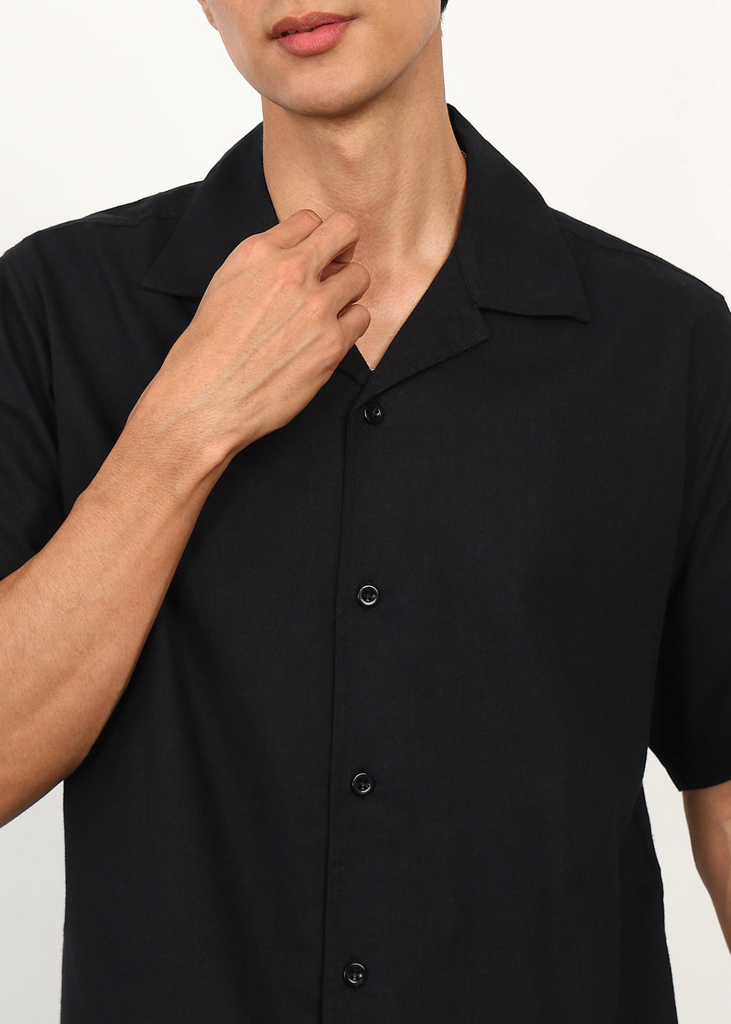 Fabmade Noir Linen Shirt | Grocsy