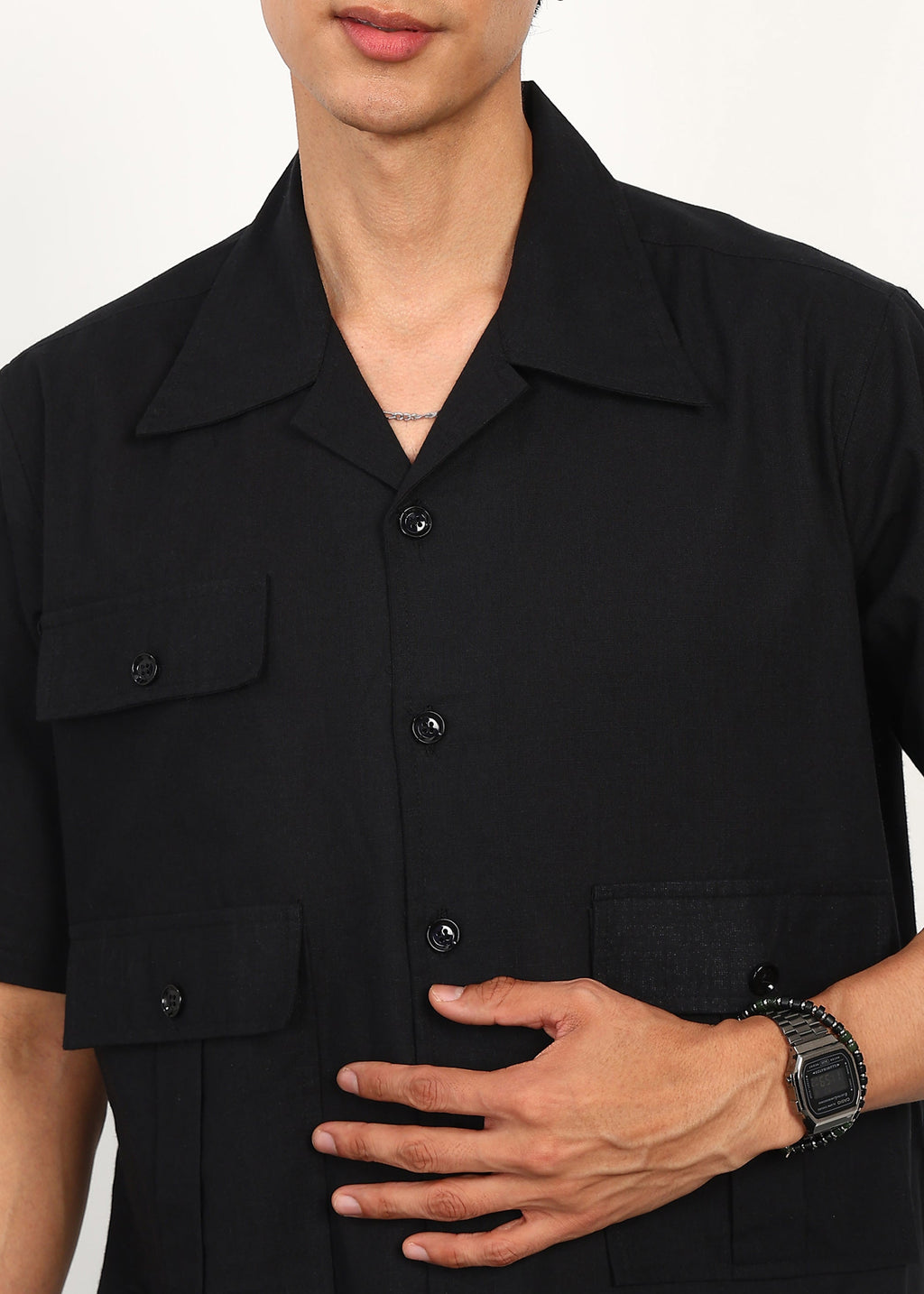 Fabmade Black Utility Co-Ord Set For Men | Grocsy