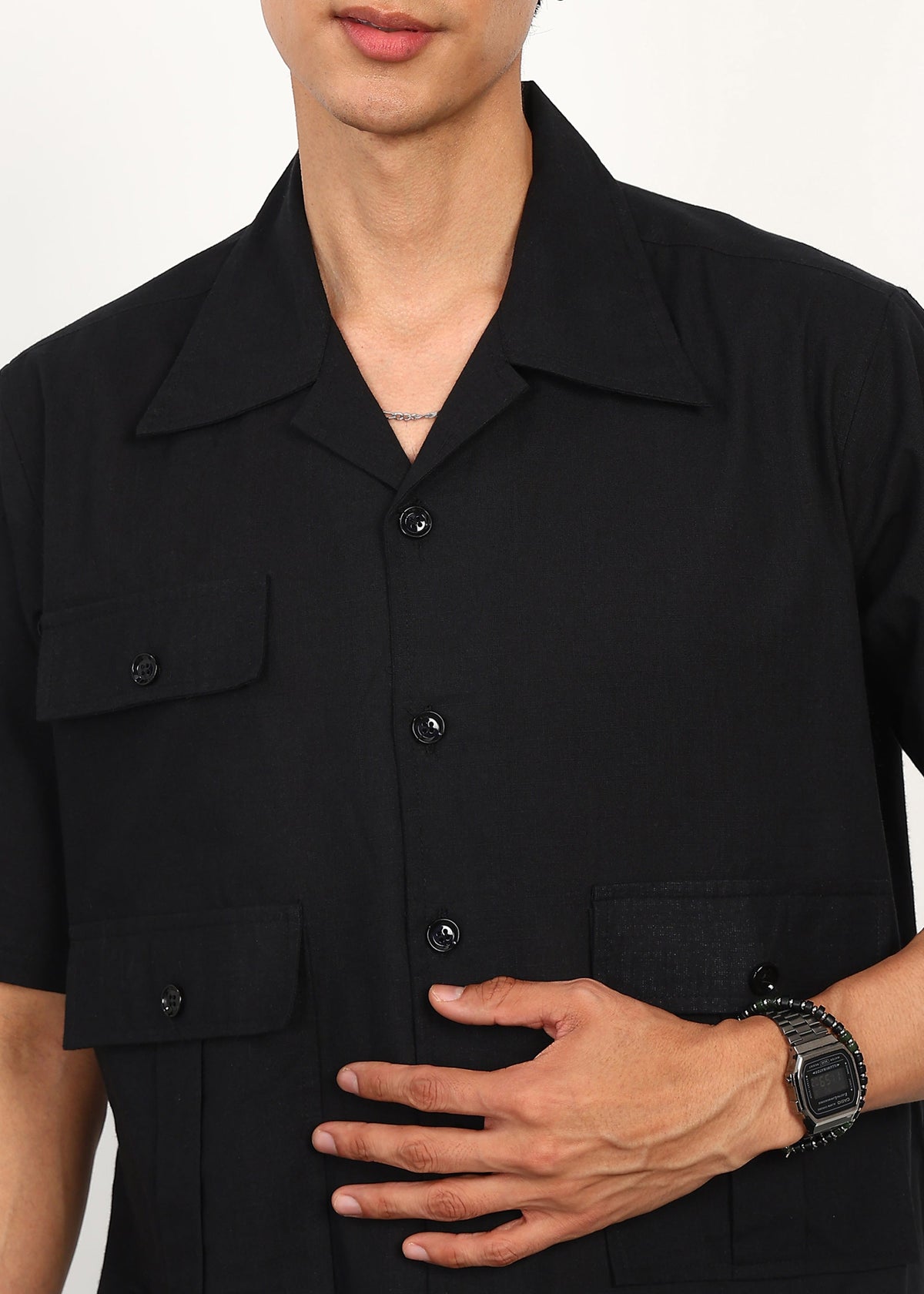 Fabmade Black Utility Co-Ord Set For Men | Grocsy
