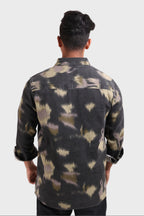 Xkind Light Green Printed Denim Shacket | Grocsy