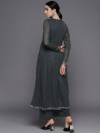 Ahalyaa Printed Angrakha Gotta Patti Kurta With Palazzos | Grocsy