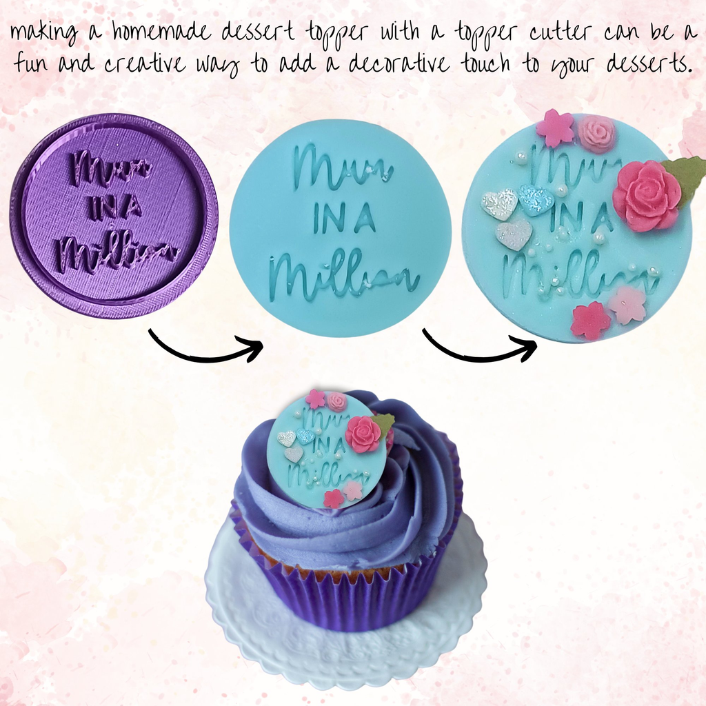 Confect Toppers Cutters | Celebration Topper Cutter | Cake & Cupcake Decorating (MDay-Cutters-04) | Grocsy