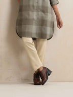 trueBrowns Green Check Winter Shirt Top | Grocsy