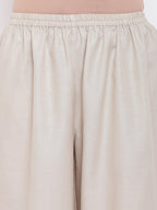 trueBrowns Linen Cotton Rose Kurta Pant Set | Grocsy