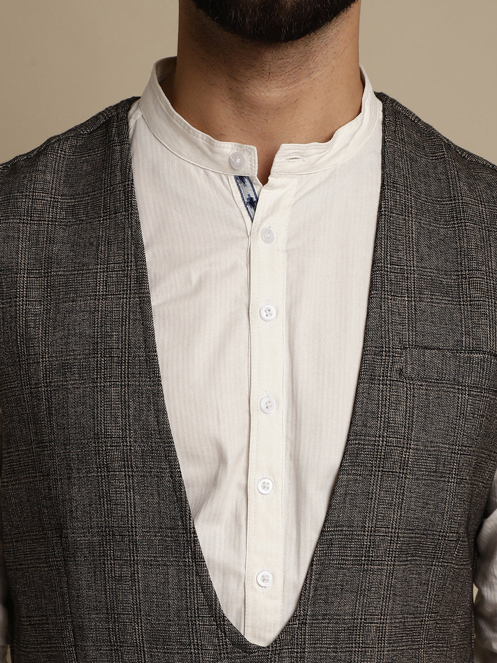 Even Apparels Men's Brown Double Breast Waistcoat | Grocsy