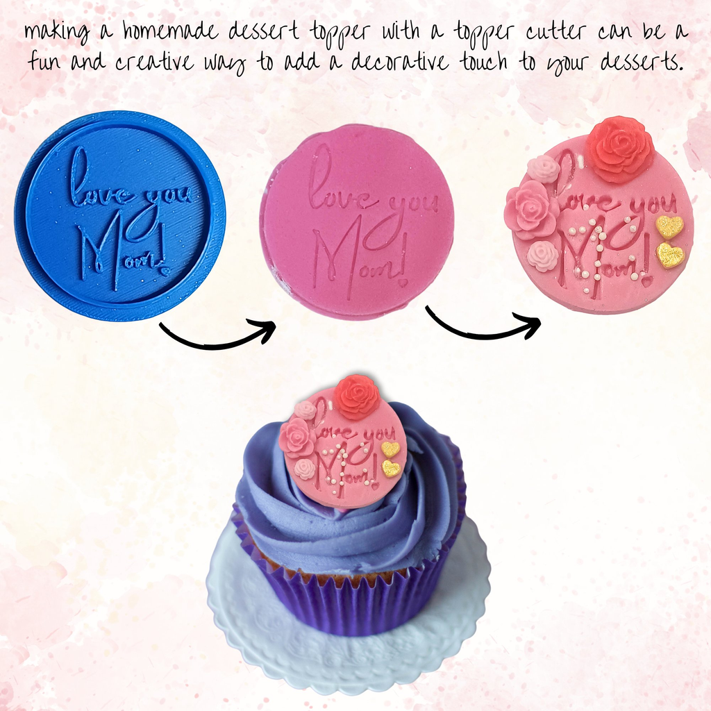 Confect Toppers Cutters | Best Mom Ever Topper Cutter | Fondant Cutter (MDay-Cutters-02) | Grocsy