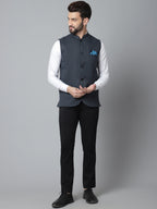 Even Apparels Men's Beige Nehru Jacket With Welt Pockets | Grocsy