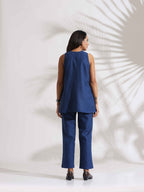 trueBrowns Blue Slub Co-ord Set | Grocsy