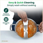 The Indus Valley TurboCuk Tri-ply Stainless Steel Cookware Set: 24cm Kadai with Lid + 22cm Fry Pan + 16cm Sauce pan, Premium Quality, 3 Layer Thick Body, 100% Toxin-free, Non-stick, Induction & Gas | Grocsy