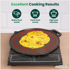 The Indus Valley Super Smooth Cast Iron Tawa,Pre-seasoned, Nonstick, 100% Pure, Toxin-free, Spatula, 26.7cm/30.2cm | Grocsy