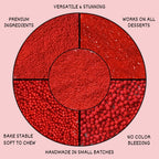 Confect Sprinkles for Cakes & Cupcakes Decoration | USP-24(Red) | Grocsy