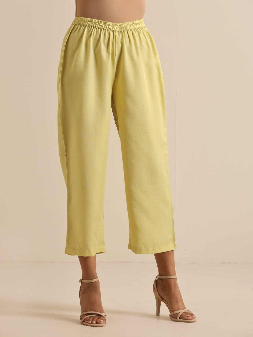 trueBrowns Spark Green Slub High Slit Kurta Pant Set | Grocsy