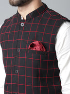 Even Apparels Men's Brown Nehru Jacket With Welt Pockets | Grocsy
