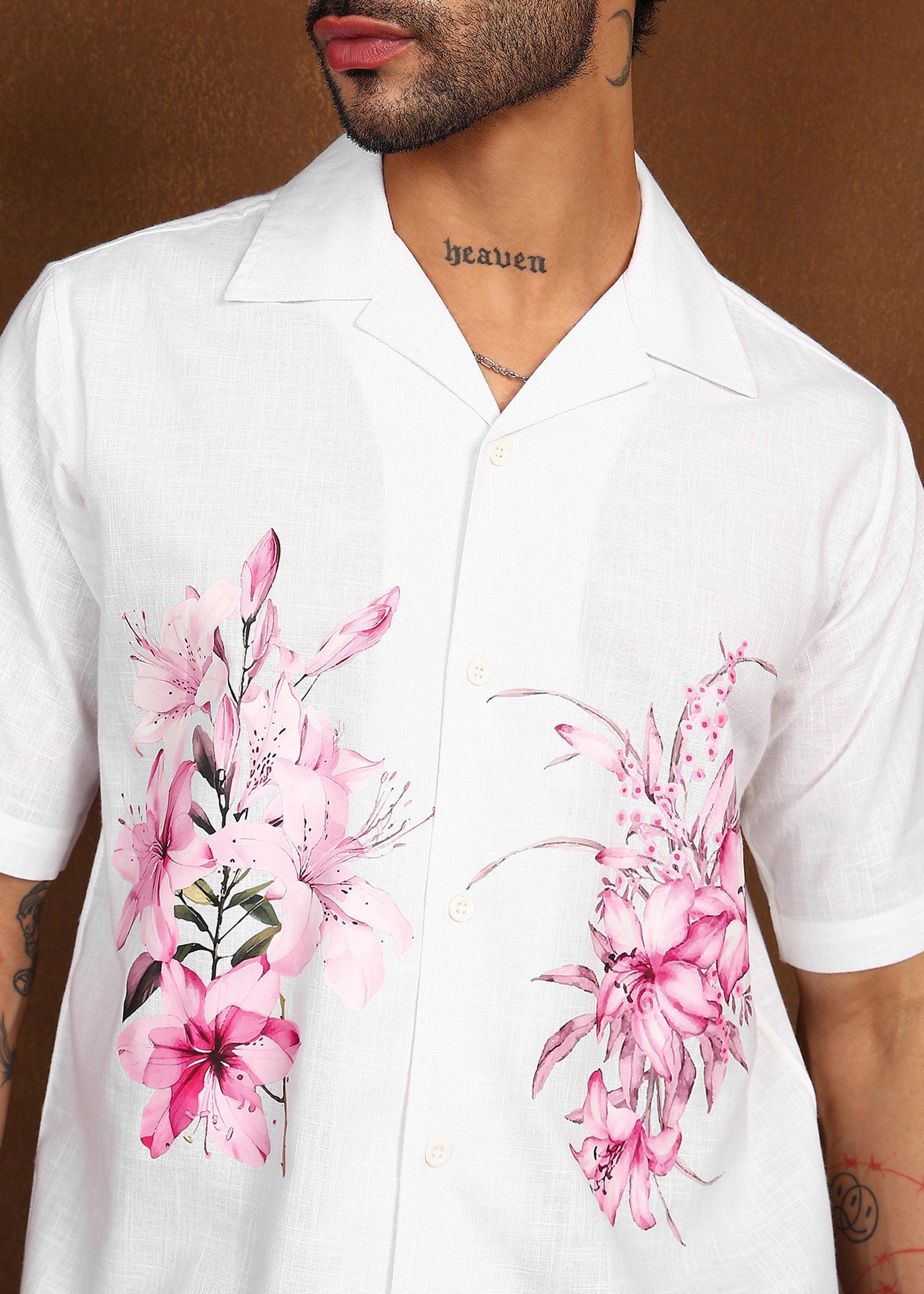 Fabmade Blush Bloom Resort Shirt | Grocsy