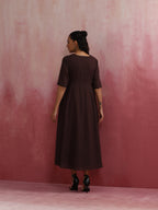 trueBrowns Cola Cotton Dobby Dress | Grocsy